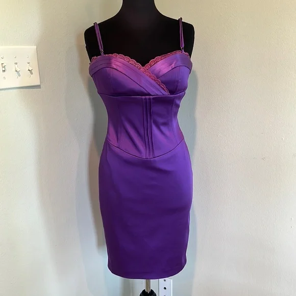 laundry by shelli segal purple dress Laundry by Shelli Segal Purple Blouson Halter Side Slit Maxi Dress Size M NWT